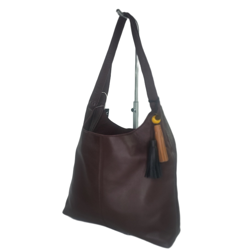 The Sak Huntley Leather Double Strap Hobo - Mahogany/Brown - NWT